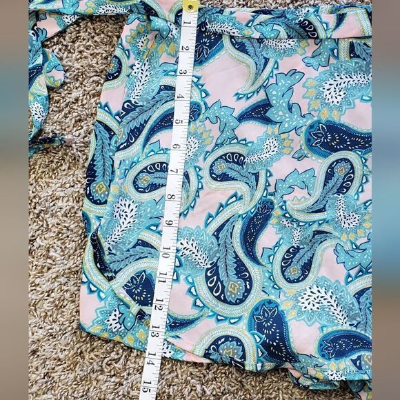 Show Me Your Mumu Pink & Blue Wrap Shorts - Picture 4 of 6